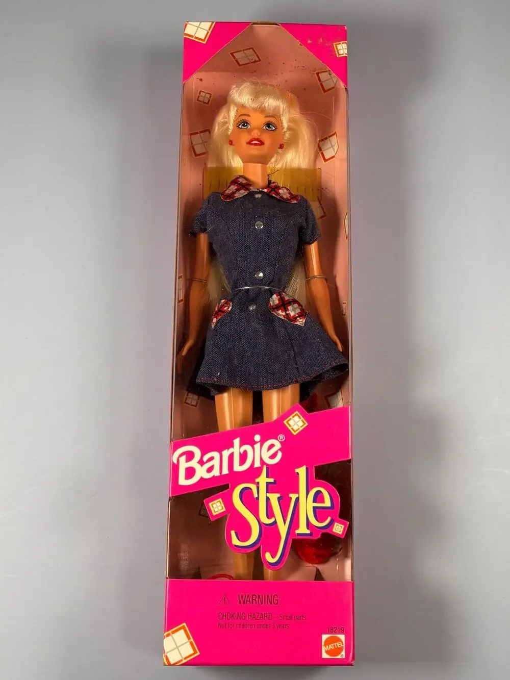 1997 Mattel Style Barbie #18219 Jean Dress New Vintage